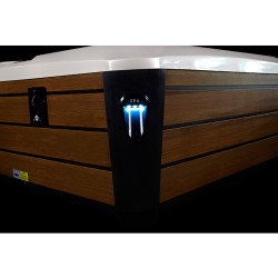 JACUZZI OGRODOWE WANNA SPA343 BIAŁA PERŁA OBUDOWA NATURAL 223x223 CM