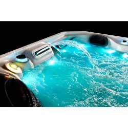 JACUZZI OGRODOWE WANNA SPA343 BIAŁA PERŁA OBUDOWA NATURAL 223x223 CM