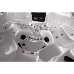 JACUZZI OGRODOWE WANNA SPA343 BIAŁA PERŁA OBUDOWA NATURAL 223x223 CM
