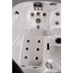 JACUZZI OGRODOWE WANNA SPA343 BIAŁA PERŁA OBUDOWA NATURAL 223x223 CM