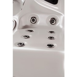 JACUZZI OGRODOWE WANNA SPA343 BIAŁA PERŁA OBUDOWA NATURAL 223x223 CM