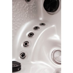 JACUZZI OGRODOWE WANNA SPA343 BIAŁA PERŁA OBUDOWA NATURAL 223x223 CM