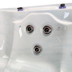 JACUZZI OGRODOWE WANNA SPA343 JASNA FALA OCEANU OBUDOWA CIEMNOSZARA 223x223 CM