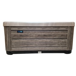 JACUZZI OGRODOWE WANNA SPA344 CAPPUCCINO OBUDOWA SZARA DESKA 210x210 CM