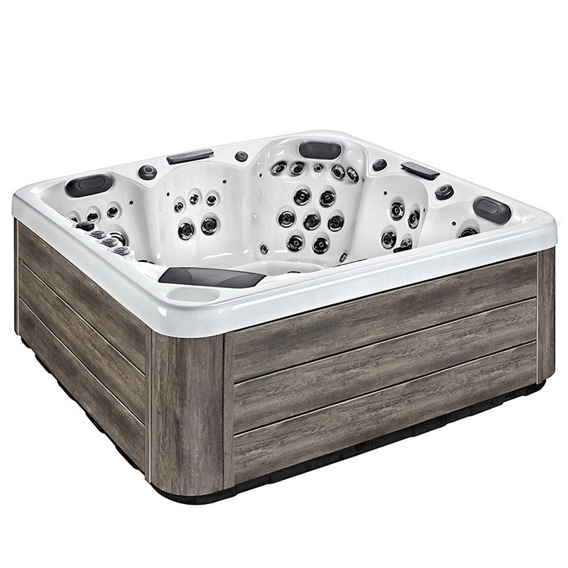 JACUZZI OGRODOWE WANNA SPA345 BIAŁA PERŁA OBUDOWA SZARA DESKA 220x220 CM JACUZZI OGRODOWE WANNA SPA345 BIAŁA PERŁA OBUDOWA SZARA DESKA 220x220 CM