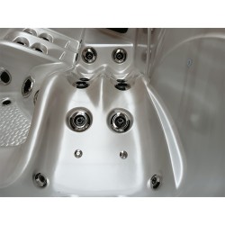 JACUZZI OGRODOWE WANNA SPA345 CAPPUCCINO OBUDOWA SZARA 220x220 CM