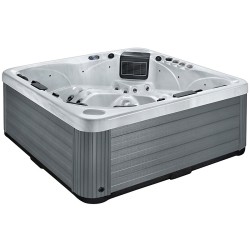 JACUZZI OGRODOWE WANNA SPA346 JASNA FALA OBUDOWA SZARA 230x230 CM