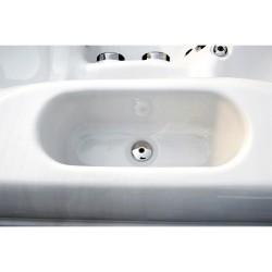 JACUZZI OGRODOWE WANNA SPA347 BIAŁY MARMUR 230x230 CM