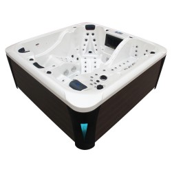 JACUZZI OGRODOWE WANNA SPA403 BIAŁA PERŁA OBUDOWA KAWA 230x230 CM