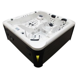 JACUZZI OGRODOWE WANNA SPA403 BIAŁA PERŁA OBUDOWA KAWA 230x230 CM