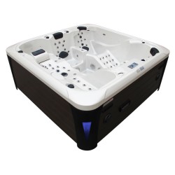 JACUZZI OGRODOWE WANNA SPA403 BIAŁA PERŁA OBUDOWA KAWA 230x230 CM