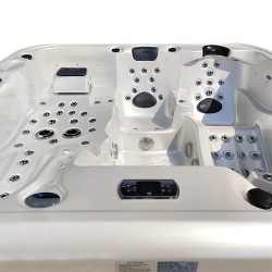 JACUZZI OGRODOWE WANNA SPA403 BIAŁA PERŁA OBUDOWA KAWA 230x230 CM
