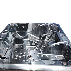 JACUZZI OGRODOWE WANNA SPA403 CZARNA FALA OCEANU OBUDOWA CZARNA 230x230 CM