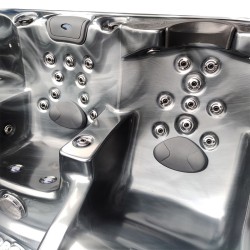 JACUZZI OGRODOWE WANNA SPA403 CZARNA FALA OCEANU OBUDOWA CZARNA 230x230 CM