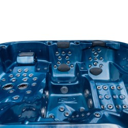 JACUZZI OGRODOWE WANNA SPA403 NIEBIESKA FALA OCEANU OBUDOWA SZARA 230x230 CM