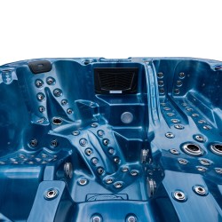 JACUZZI OGRODOWE WANNA SPA403 NIEBIESKA FALA OCEANU OBUDOWA SZARA 230x230 CM