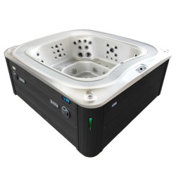 JACUZZI OGRODOWE WANNA SPA406 BIAŁA PERŁA OBUDOWA ANTRACYT 250x230 CM