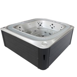 JACUZZI OGRODOWE WANNA SPA406 BIAŁA PERŁA OBUDOWA ANTRACYT 250x230 CM