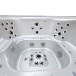 JACUZZI OGRODOWE WANNA SPA406 BIAŁA PERŁA OBUDOWA KAWA 250x230 CM