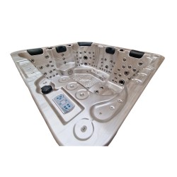 JACUZZI OGRODOWE WANNA SPA508 CAPPUCCINO OBUDOWA NATURAL 215x190 CM