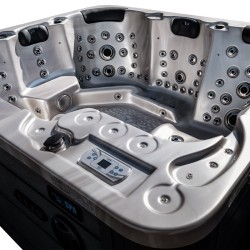 JACUZZI OGRODOWE WANNA SPA508 CAPPUCCINO OBUDOWA SZARA 215x190 CM