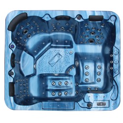 JACUZZI OGRODOWE WANNA SPA508 CZARNA FALA OCEANU OBUDOWA KAWA 215x190 CM