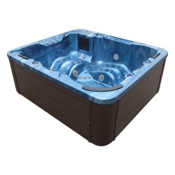JACUZZI OGRODOWE WANNA SPA508 CZARNA FALA OCEANU OBUDOWA KAWA 215x190 CM