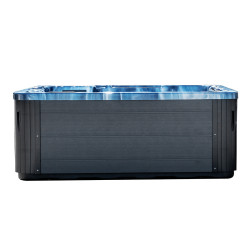 JACUZZI OGRODOWE WANNA SPA508 NIEBIESKA FALA OBUDOWA ANTRACYT 215x190 CM
