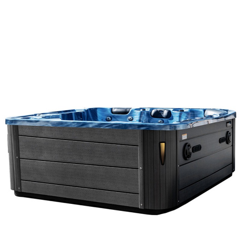 JACUZZI OGRODOWE WANNA SPA508 NIEBIESKA FALA OBUDOWA SZARA 215x190 CM JACUZZI OGRODOWE WANNA SPA508 NIEBIESKA FALA OBUDOWA SZARA 215x190 CM