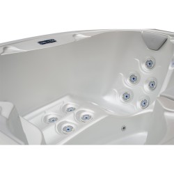 JACUZZI OGRODOWE WANNA SPA516 BIAŁA PERŁA OBUDOWA ANTRACYT 170x210 CM