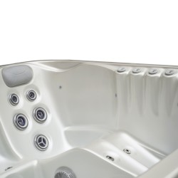 JACUZZI OGRODOWE WANNA SPA531 BIAŁA PERŁA OBUDOWA KAWA 200x200 CM