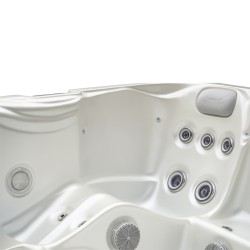 JACUZZI OGRODOWE WANNA SPA531 BIAŁA PERŁA OBUDOWA KAWA 200x200 CM