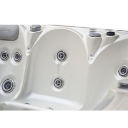 JACUZZI OGRODOWE WANNA SPA531 BIAŁA PERŁA OBUDOWA KAWA 200x200 CM