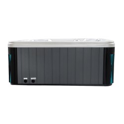 JACUZZI OGRODOWE WANNA SPA538 BIAŁA PERŁA OBUDOWA SZARA 220x220 CM