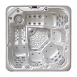 JACUZZI OGRODOWE WANNA SPA560 BIAŁA PERŁA OBUDOWA ANTRACYT 220x220 CM