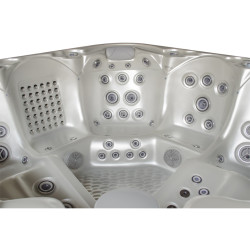 JACUZZI OGRODOWE WANNA SPA560 BIAŁA PERŁA OBUDOWA ANTRACYT 220x220 CM