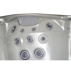 JACUZZI OGRODOWE WANNA SPA560 BIAŁA PERŁA OBUDOWA ANTRACYT 220x220 CM