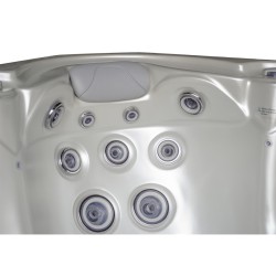 JACUZZI OGRODOWE WANNA SPA560 BIAŁA PERŁA OBUDOWA ANTRACYT 220x220 CM