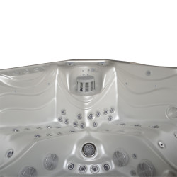 JACUZZI OGRODOWE WANNA SPA560 BIAŁA PERŁA OBUDOWA ANTRACYT 220x220 CM