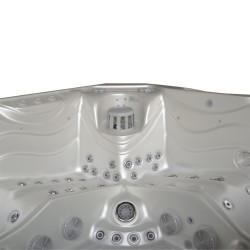 JACUZZI OGRODOWE WANNA SPA560 BIAŁA PERŁA OBUDOWA ANTRACYT 220x220 CM