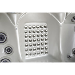 JACUZZI OGRODOWE WANNA SPA560 BIAŁA PERŁA OBUDOWA ANTRACYT 220x220 CM