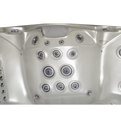 JACUZZI OGRODOWE WANNA SPA560 BIAŁA PERŁA OBUDOWA ANTRACYT 220x220 CM
