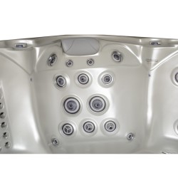 JACUZZI OGRODOWE WANNA SPA560 BIAŁA PERŁA OBUDOWA ANTRACYT 220x220 CM