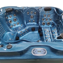 JACUZZI OGRODOWE WANNA SPA560 NIEBIESKA FALA OCEANU OBUDOWA ANTRACYT 220x220 CM