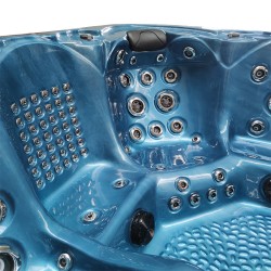 JACUZZI OGRODOWE WANNA SPA560 NIEBIESKA FALA OCEANU OBUDOWA ANTRACYT 220x220 CM