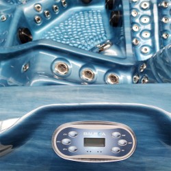 JACUZZI OGRODOWE WANNA SPA560 NIEBIESKA FALA OCEANU OBUDOWA ANTRACYT 220x220 CM