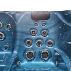 JACUZZI OGRODOWE WANNA SPA560 NIEBIESKA FALA OCEANU OBUDOWA ANTRACYT 220x220 CM