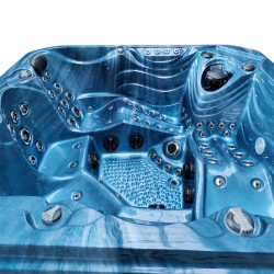 JACUZZI OGRODOWE WANNA SPA560 NIEBIESKA FALA OCEANU OBUDOWA ANTRACYT 220x220 CM