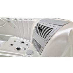 JACUZZI OGRODOWE WANNA SPA561 BIAŁA PERŁA OBUDOWA ANTRACYT 210x210 CM