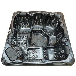 JACUZZI OGRODOWE WANNA SPA561 CZARNA FALA OBUDOWA KAWA 210x210 CM